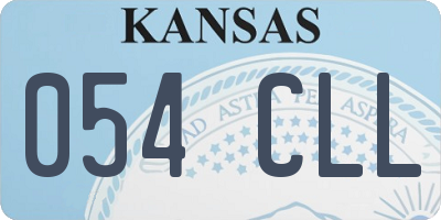 KS license plate 054CLL