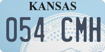 KS license plate 054CMH