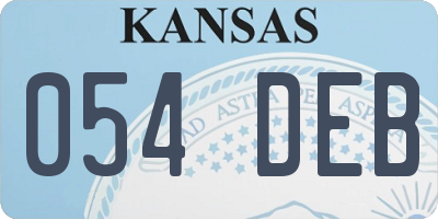 KS license plate 054DEB