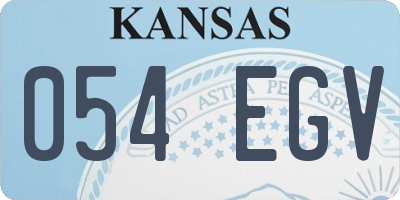 KS license plate 054EGV