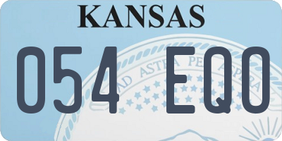 KS license plate 054EQO