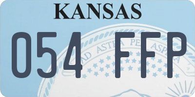 KS license plate 054FFP