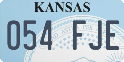 KS license plate 054FJE