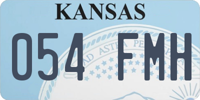 KS license plate 054FMH