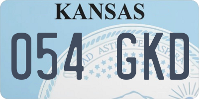 KS license plate 054GKD