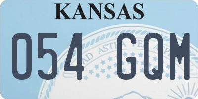KS license plate 054GQM