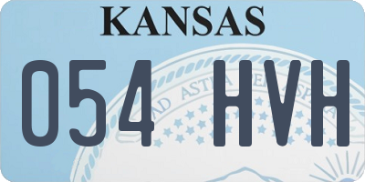 KS license plate 054HVH