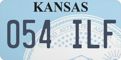 KS license plate 054ILF