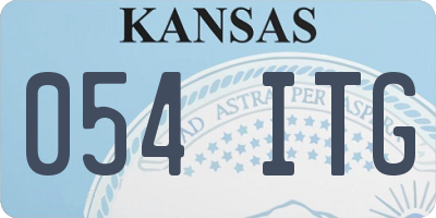 KS license plate 054ITG