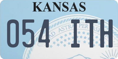 KS license plate 054ITH