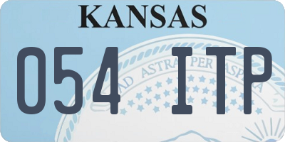 KS license plate 054ITP