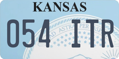 KS license plate 054ITR