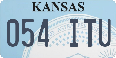 KS license plate 054ITU