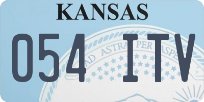 KS license plate 054ITV