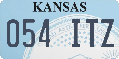 KS license plate 054ITZ