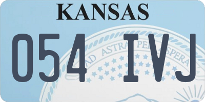 KS license plate 054IVJ