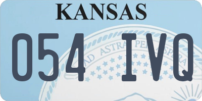 KS license plate 054IVQ