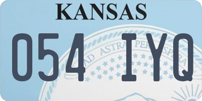 KS license plate 054IYQ