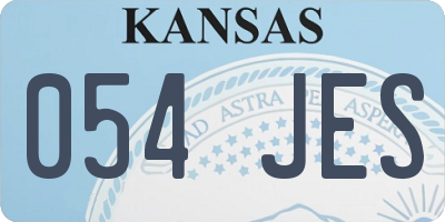 KS license plate 054JES