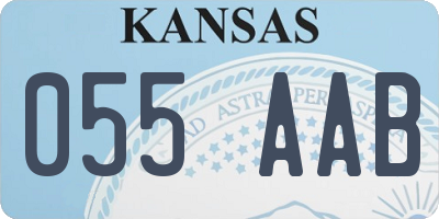 KS license plate 055AAB