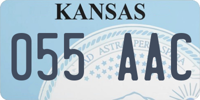 KS license plate 055AAC