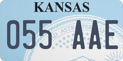 KS license plate 055AAE