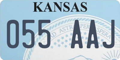 KS license plate 055AAJ