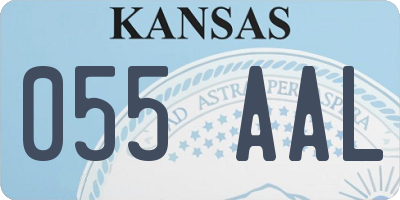 KS license plate 055AAL