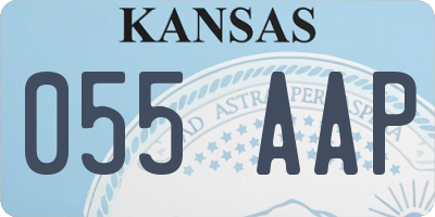 KS license plate 055AAP