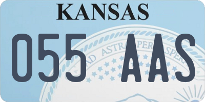 KS license plate 055AAS