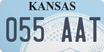 KS license plate 055AAT