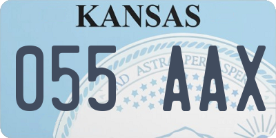 KS license plate 055AAX