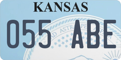 KS license plate 055ABE