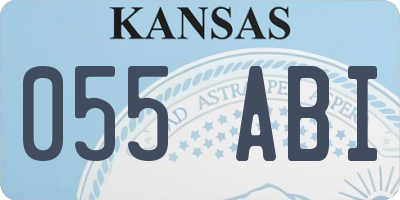 KS license plate 055ABI
