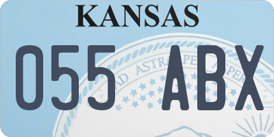 KS license plate 055ABX