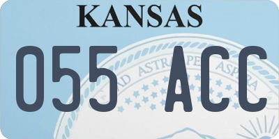KS license plate 055ACC