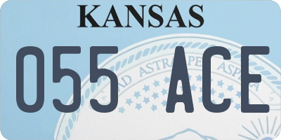 KS license plate 055ACE
