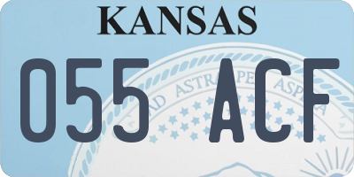 KS license plate 055ACF