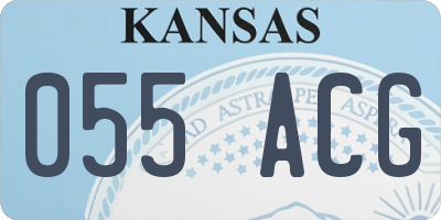 KS license plate 055ACG