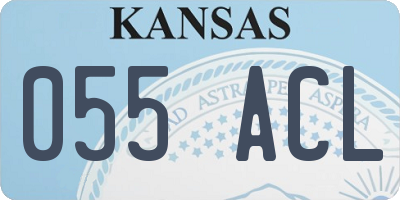 KS license plate 055ACL