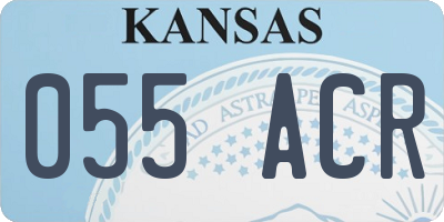 KS license plate 055ACR