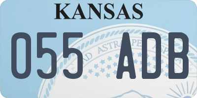 KS license plate 055ADB