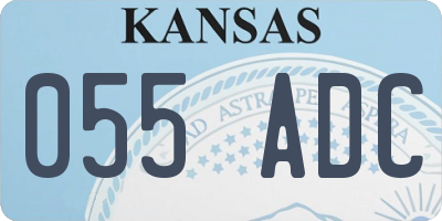 KS license plate 055ADC