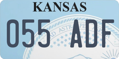 KS license plate 055ADF