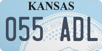 KS license plate 055ADL
