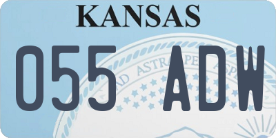 KS license plate 055ADW