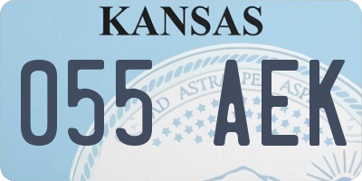 KS license plate 055AEK