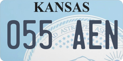 KS license plate 055AEN