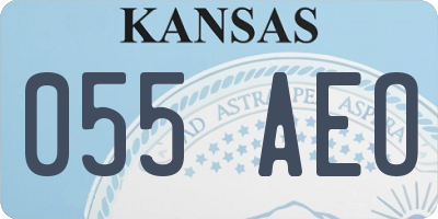 KS license plate 055AEO