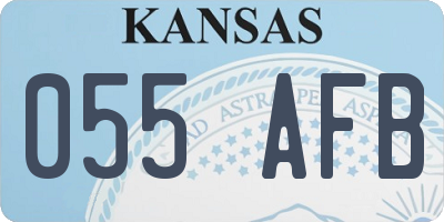 KS license plate 055AFB